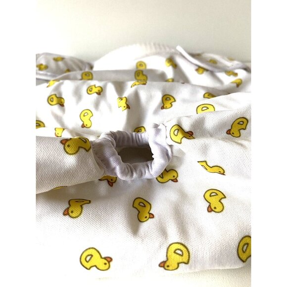 Reusable Female Dog Diapers with Tail Hole, Cute Yellow Duck Pattern, Pre-Owned - Picture 3 of 8